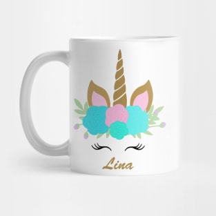 Unicorn Lina - Teal Mug